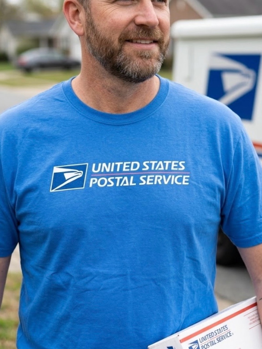 United States Postal Service Blue Short Sleeve T-Shirt Size 3XL, NEW